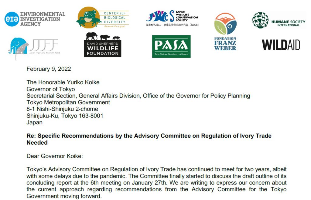 Specific Recommendations by the Advisory Committee on Regulation of Ivory Trade Needed